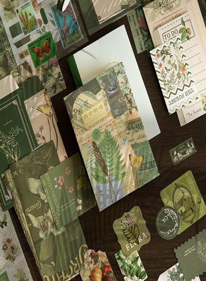 RUJVE Vintage Scrapbook Stickers Pack, Art Journal Kit, Bullet Junk Journal Planners DIY Decoration Paper Stickers Craft Kits Notebook Album Aesthetic Tape,Journaling Gift for Girl (Forest) - Image 3